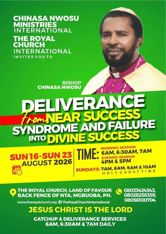 Deliverance from near success syndrome and failure into divine success